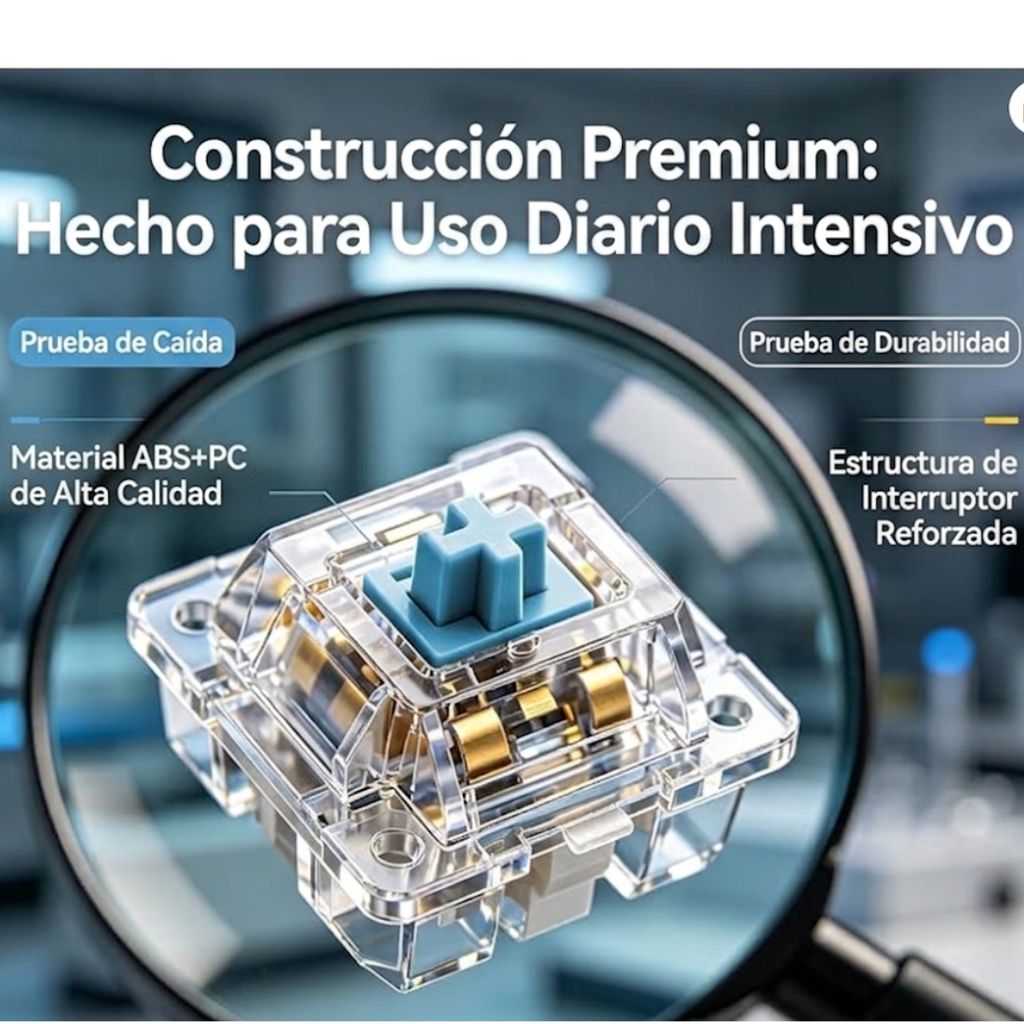 Llavero de teclado mecánico antiestrés