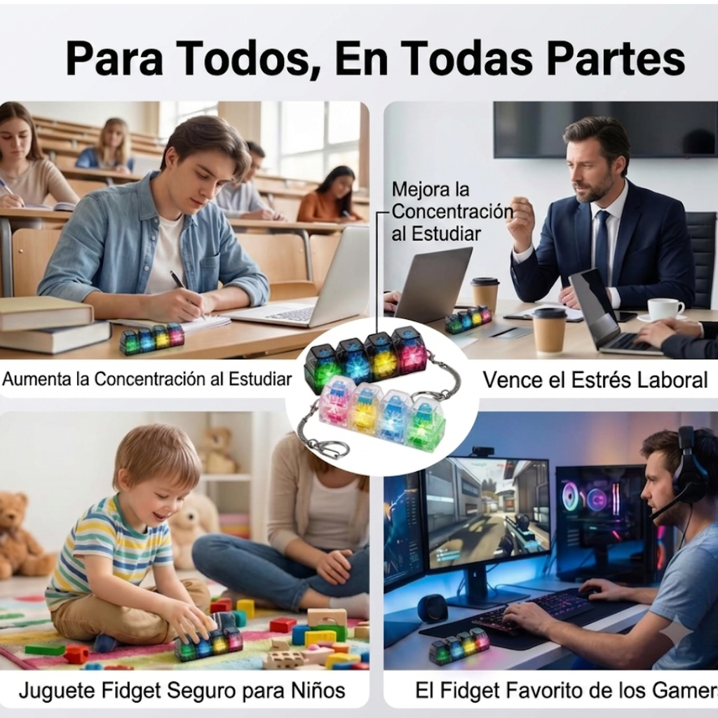 Llavero de teclado mecánico antiestrés