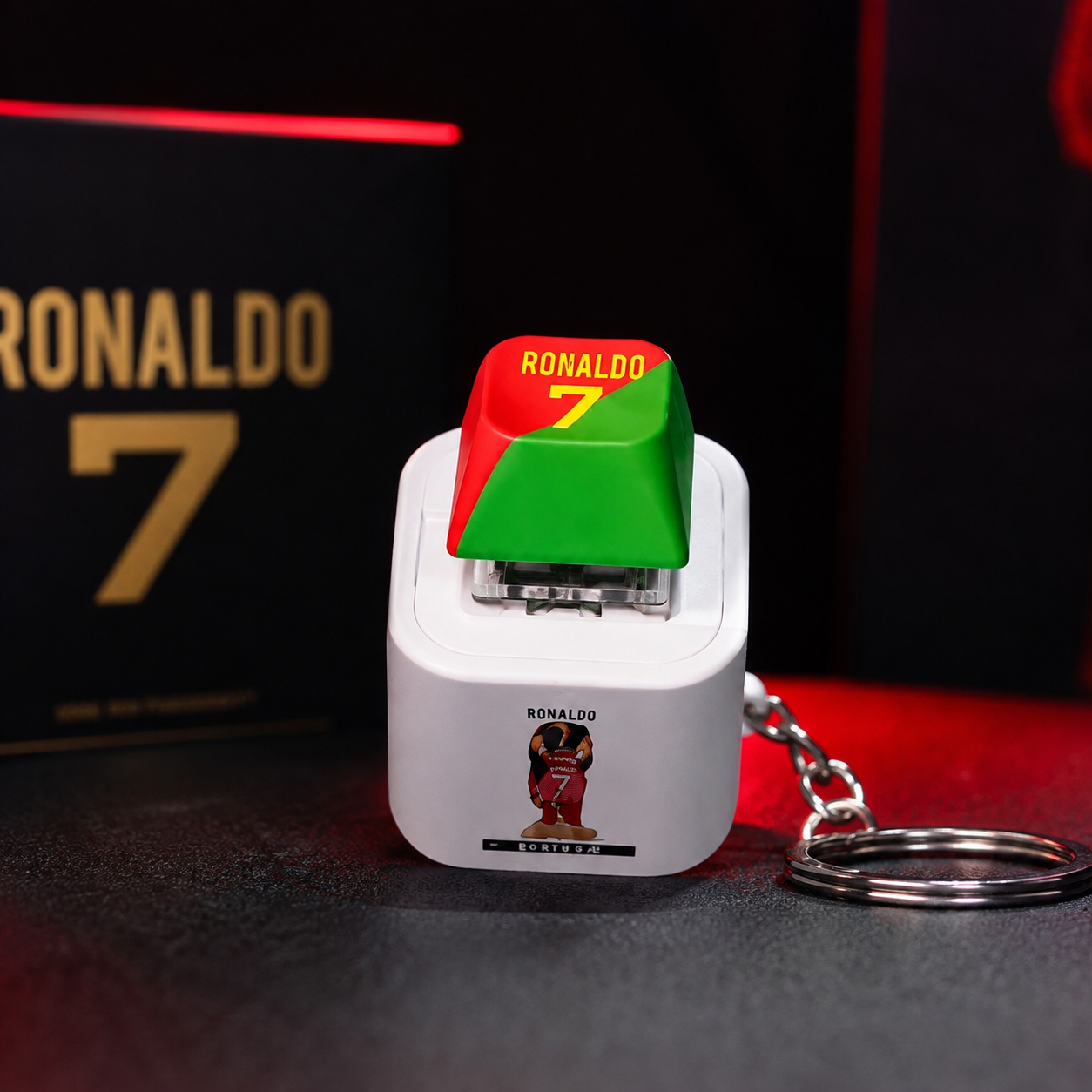 Llavero tecla mecánica CR7